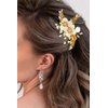 Evild Flower Wedding Hair Clips Gold Rhinestone Leaf Bridal Hair Barrettes Crystal Hair Accessories for Women