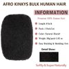 Xtrend 8 Inch 1 Pack 30 Gram Natural Black Afro Kinkys Bulk Human Hair For Dreadlocks Extensions Repair Locs Twist Braiding Afro Kinky Human Hair Bleach Before Dyeing For Mini Braiding Afro Kinky Hair