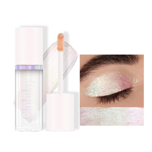 Kyannkara Liquid Glitter Eyeshadow, Metallic Glitter Shimmer Eye Looks Waterproof Long Lasting Quick-Drying Sparkling Eye Shadow Makeup Chameleon 01#