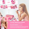 Kids Makeup Kit for Girl - 57 PCS Safe and Washable Makeup for Kids, Real Girls Makeup Kit, Toddler Makeup Kit with Cosmetic Case, Girls Toys Age 4-12, Princess Toys for Girls (Pink)