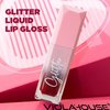 VIOLA HOUSE Lipgloss Glitter, Lipgloss Glossy Liquid Lipstick, Glossy Lipgloss Shimmering finish on the lips.5ML (cherry)