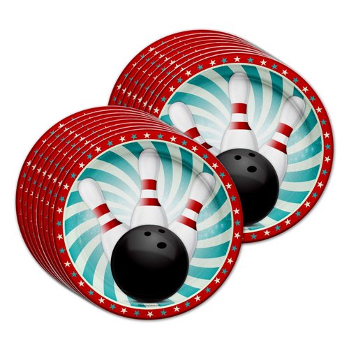 Bowling Fun Birthday Party Supplies Set Plates Napkins Cups Tableware Kit for 16