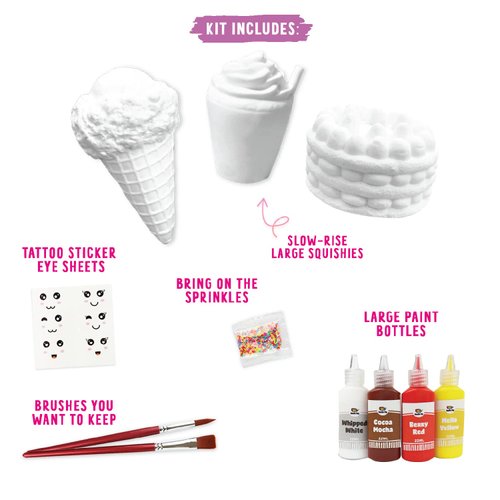 DOODLE HOG Food Squishies Kit | Squishy Maker Crafts for Girls Ages 8 | Paint Your Own Squishies Kit | Squishy Painting Kit | Arts and Crafts for Kids Ages 8-12 | Squishy Gifts for Girls Art, Boys