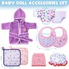 Rotatingpals 21 Pcs Baby Doll Accessories Baby Doll Diaper Bag Set with Accessories Include Diaper Disappearing Milk Bottles Pacifier Bib Baby Doll Feeding and Caring Set for Boys Girls Birthday Gifts