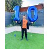 Navy Blue Number 10 Balloon 40 inch, 10 Number Balloons, 10th Navy Blue Birthday Decorations, 10 Year Old Girls Boys Blue Party Supplies
