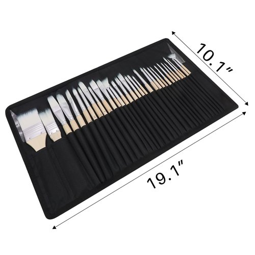 Artecho 32 PCS Paint Brushes for Acrylic Painting, Acrylic Paint Brushes for Oil, Watercolor, Acrylic, Gouache and Canvas Painting