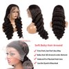 Uesoels 26 Inch Lace Front Wigs Human Hair Loose Deep Wave 13x4 Lace Front Wig Human Hair Pre Plucked with Baby Hair 180 Density Brazilian Virgin Human Hair Wig