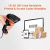 Tera 2D Barcode Scanner with Stand Wired USB 2.0 Handheld Read 2D QR Code Scanner Data PDF417 Matrix 1D Bar Code CMOS Image Barcode Reader for Windows Mac Linux Plug and Play Model D5100Y-Z