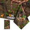 Containlol Hunting Tablecloths Camo Birthday Party Decorations Camo Table Covers Plastic Hunting Table Decorations for Hunting Camo Baby Shower Party Supplies(1 Piece)