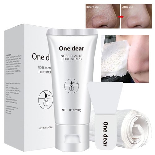 VERONNI Blackhead Remover Mask - 3 In One Nose Black Head Remover Peel Off Facial Mask, Deep Purifying Nose Cleaner with Brush and 60pcs Paper Plants Pore Nose Strips 1.05 Ounce