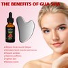 Yoyair Gua Sha Facial Tools & Rosehip Oil 2 in 1, Stainless Steel Gua Sha Tool, Premium Gua Sha Set with Oil for Facial Skin Care Body Eyes Neck Massage