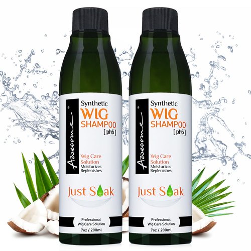 Awesome Synthetic Wig Shampoo, pH6, Professional Wig Shampoo for Synthetic Hair Wigs, Silkiness &amp;...
