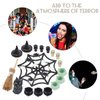 IMIKEYA 25PCS/Set Halloween Miniature Ornaments Mini Figurine Fake Spider Halloween Witch Hat Broom Halloween Miniature Dollhouse Accessories DIY Halloween Decor Party Favor