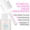FOCALLURE Starfall Glowing Liquid Highlighter, Shimmering Body Oil, Non-Sticky Shimmer Liquid Luminizer, Non-Greasy, Face & Body Glitter Makeup for Costumes, Cosplay, Rave Festival, MADAMA BUTTERFLY