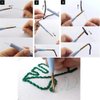 FISHEVO 2 Pcs Punch Needle Embroidery Starter Kits, DIY Punch Needle Craft Embroidery Pattern Cloth Pen Hoop Yarn Rug Accessories for Adults Beginner, Handcraft Punch Needle Kits