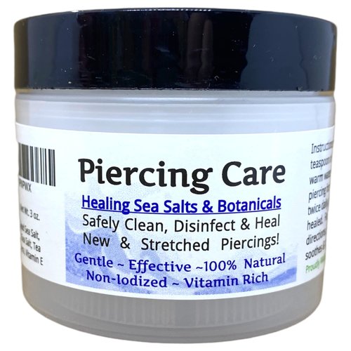 Urban ReLeaf Piercing Care - Healing Sea Salt & Botanical Aftercare - Safely Clean & Heal New & Stretched Piercings - 1 (3 Ounce)