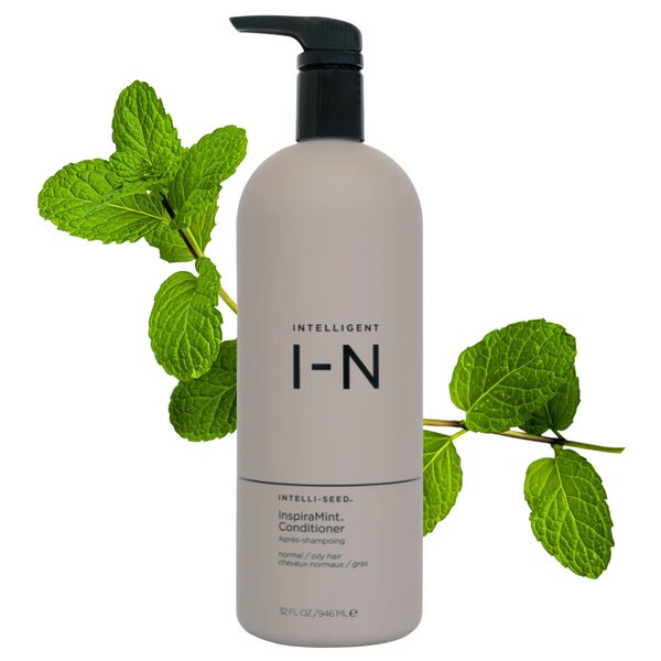 InspiraMint Conditioner, Invigorating Organic Conditioner for Fine and Oily Hair with Peppermint Oil, Hydrating, Refreshing, Vegan, 32 Fl Oz