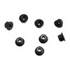 GDOOL 8PCS Flange M4 Lock Nuts Serrated Nylon Self-Tightening Aluminum M4 Wheel Hardware for Axial HPI TLR ECX Model RC Car Vehicles Upgraded Replacement Parts (Black)