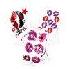 15-Pack Kiss Lips Temporary Tattoo Stickers – 2.3 x 3.9 Inch – Perfect for Halloween, Mother’s Day, and Cosplay Parties for Adults and Kids