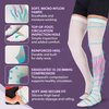 BraceAbility Anti Embolism Compression Stockings - Thigh High Medical TED Hose 15-20 mmHg with Top Toe Inspection Hole for Men, Women, Post Surgery Recovery, Varicose Veins, DVT Prevention (M)
