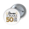 50th Birthday Gifts for Her Him, Gifts for Women Men, Cool Happy Birthday Pin Gifts for 50 Year Old Woman Man, Funny Birthday Badge Gift Ideas for Adults, Mom Dad Birthday Party Supplies Party Favors