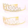 "Dirty Thirty" Sash & Rhinestone Tiara Set - 30th Birthday Gifts Birthday Sash for Women Fun Party Favors Birthday Party Supplies (Gold Glitter with Black Lettering)