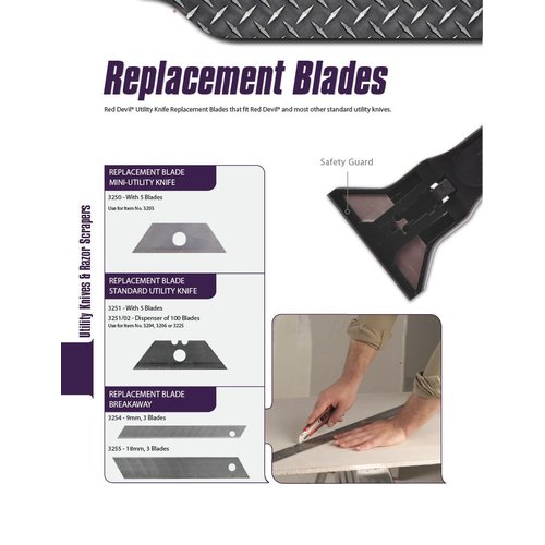 Red Devil 3270 Single-Edge Razor Blades, 10 Pack, Silver