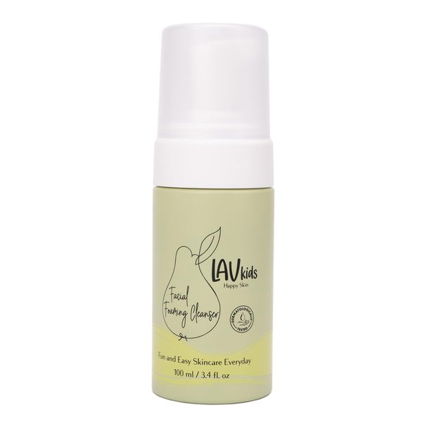 Lav Kids Foaming Facial Cleanser for refreshed, yet gentle scented skin, Soap free Kids & Baby facial cleanser, Dermatologically Tested Kids face wash for All Skin Types Including Sensitive Skin 100ml