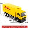 BDTCTK Compatible for DHL Container Truck Car Model Toy Cars, Zinc Alloy Die-Cast Vehicles Kid Toys for Boy Girl Gift
