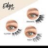 i-ENVY Half Lashes, Edge Fit False Eyelashes Natural Dramatic Look Wispy Cat Eye Clear Band Fluffy Volume Soft Strip Short Half Fake Eyelashes Light Weight Comfort Everyday Easy to Wear (DRAMATIC FIT)