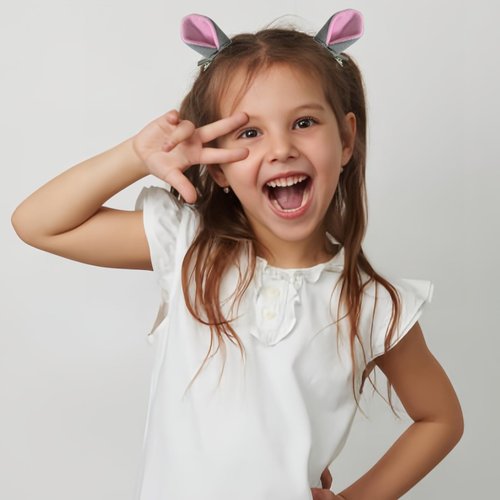 Hippo Ears Hair Clips, Hippopotamus Ears, Child Kid Adult Size, Gray and Pink, Costume Dress Up Pygmy Hippo, Playful Kids Costume, Funny Stocking Stuffer Gift Pygmy Hippo