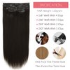 Loxxy Seamless Hair Extensions Clip in Human Hair For Women Ultra-Invisible PU Weft Clip On Hair Extensions Natural Black #1B Color 14inch 7 Pieces Thick Seamless Clip in Hair 110gram