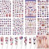 8sheets 4th of July Nail Art Stickers 3D Self-Adhesive American Flag Patriotic Independence Day Nail Decals USA Flags Butterfly Heart Star Nail Design I Love America for Memorial Day DIY Manicure