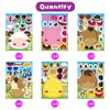 24 PCS Make-a-face Sticker Sheets Make Your Own Farm Animal Mix and Match Sticker Sheets with Sheep, Pigs, Cow and Chickens Kids Party Favor Supplies Craft