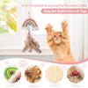 YUDANSI Cat Feather Toys 2pack,Retractable Cat Teaser Toys, Self-Adhesive Hanging Interactive Cat Toy for Indoor Cats Kitten Play Chase Exercise Doorway, Gift for Cats Hunting Chasing to Keep Busy