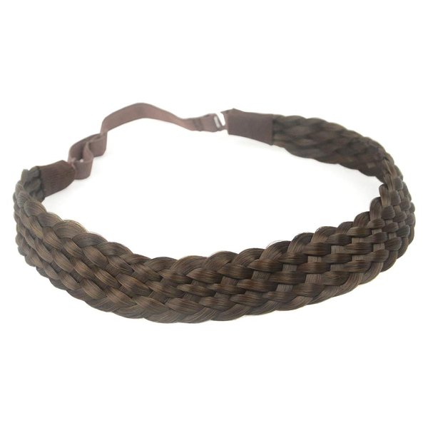 aHairBeauty Braided Headband Hair Band Synthetic Hairpieces Braid Wig Accessories for Women Girl (#Chocolate-8)