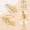 AMCAMI 2 PCS Rhinestone Hair Clips Hair Barrettes for Women Diamond Hair Claw Clips Bridal Hair Accessories Barrettes for Fine Hair Silver Hair Accessories Barrettes for Thick Hair Rhinestone