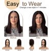 SEGO Hair Toppers for Women Real Human Hair No Bangs 130% Density 10 * 12CM Silk Base 100% Remy Human Hair Clip in Top Wiglet Hair Pieces for Thinning Hair //6 Inch Dark Brown