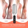 BEZOX Foot Scrubber for Dead Skin - Stainless Steel Heel Callus Foot File for Efficient Callus Removal - Foot Scraper Rasp for Smooth Feet (Dark)