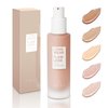 AVVA VISION Liquid Foundation Makeup Natural True Skin Tone Full Coverage Concealer Flawless Complexion Blendable Longwear, 102, 1 fl. oz.