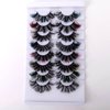 Fluffy Lashes Dramatic Eyelashes Mink Lashes Fluffy false eyelashes 8 Pairs Pack D Curly Wispy Strip Z1 COLOR