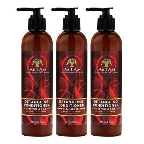 As I Am Detangling Conditioner Leave-in Tangle Releaser, 8 Ounce (3Pack)