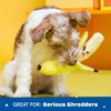Barkbox 2 in 1 Interactive Plush Dog Toy - Rip and Reveal Toy for Dogs and Puppies - Stimulating Squeaky Pet Toys | Bananas (Small)