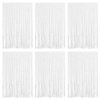 White Foil Fringe Curtain 3.3×8.3FT 6 Packs, Metallic Tinsel Curtains Party Streamers for Birthday Graduation Baby Shower Decoration (6pcs,3.3FT×8.3FT, White)