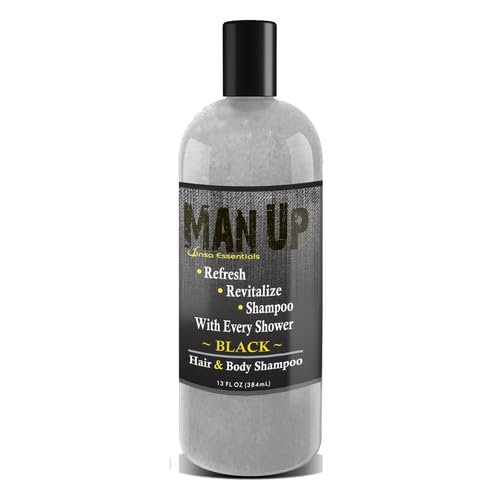 JINSA ESSENTIALS Botanical Bath and Shower Gel with Essential Oils, Skin Nourishing Cleanser for Luxurious Bathing Experience (Man Up Black)