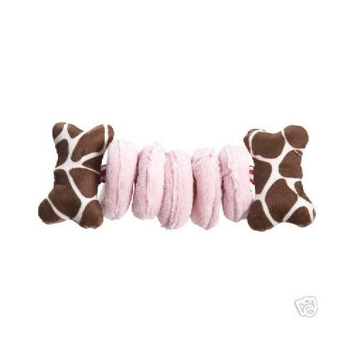 Zanies 9 3/4" Animal Print PINK Tug-a-Rings Dog Toy