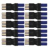 Oumefar 10Pcs RC Female to Male Adapter, RC Adapter, EC5 to for Traxxas Adapter Rubber Plastic Copper Accurate Safe Light EC5 to Male Adapter for RC Car Aircraft Boat