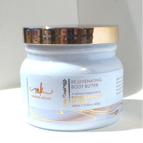 Manna Kadar Sea Minerals Rejuvenating Body Butter, Pomegranate Freesia Scent, 13.52 Ounce (Pack of 1)