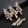 4 PCS Alligator Hair Clips, Rhinestone Pearl Wedding Hair Clips Barrettes Bridal Hairpins Hair Accessories for Women Girls Bride Party Prom