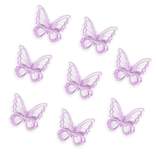 Butterfly Hair Clips 8Pcs Lace Embroidery Flower Butterfly Hair Bow Pins Wedding Hair Accessories...